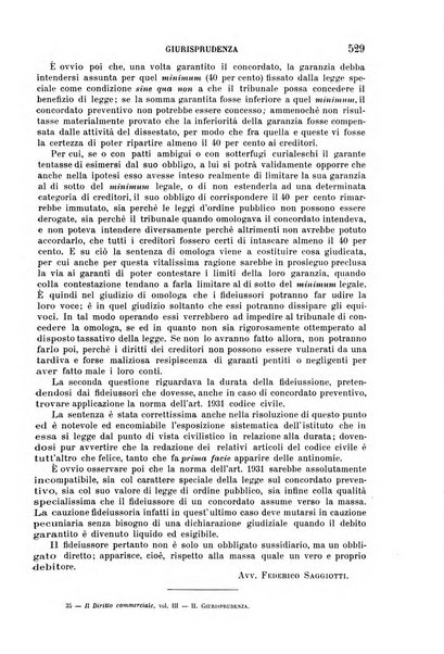 Il diritto commerciale rivista periodica e critica di giurisprudenza e legislazione