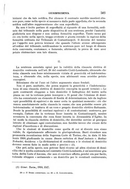 Il diritto commerciale rivista periodica e critica di giurisprudenza e legislazione