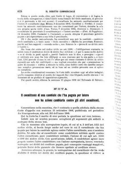 Il diritto commerciale rivista periodica e critica di giurisprudenza e legislazione