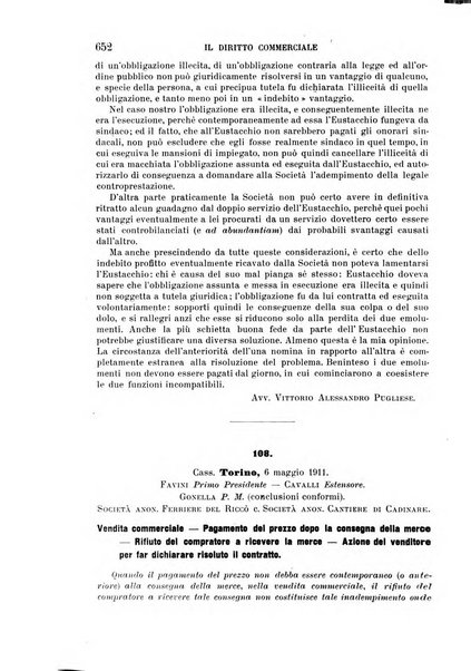 Il diritto commerciale rivista periodica e critica di giurisprudenza e legislazione