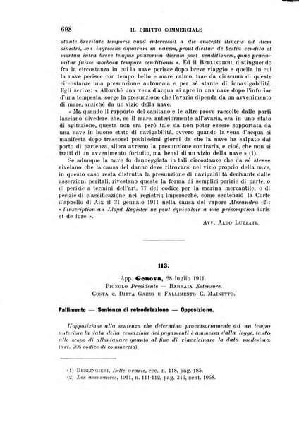 Il diritto commerciale rivista periodica e critica di giurisprudenza e legislazione