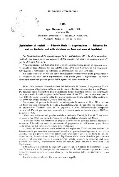 Il diritto commerciale rivista periodica e critica di giurisprudenza e legislazione