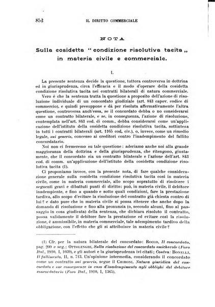 Il diritto commerciale rivista periodica e critica di giurisprudenza e legislazione