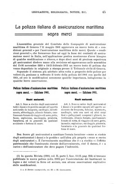 Il diritto commerciale rivista periodica e critica di giurisprudenza e legislazione