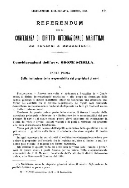 Il diritto commerciale rivista periodica e critica di giurisprudenza e legislazione