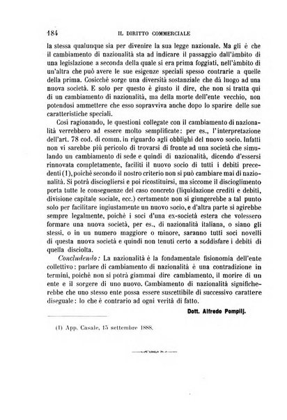 Il diritto commerciale rivista periodica e critica di giurisprudenza e legislazione