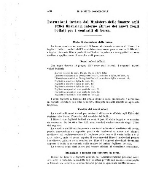 Il diritto commerciale rivista periodica e critica di giurisprudenza e legislazione