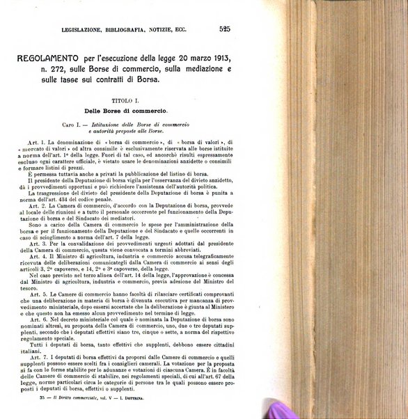 Il diritto commerciale rivista periodica e critica di giurisprudenza e legislazione