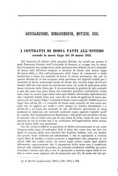 Il diritto commerciale rivista periodica e critica di giurisprudenza e legislazione