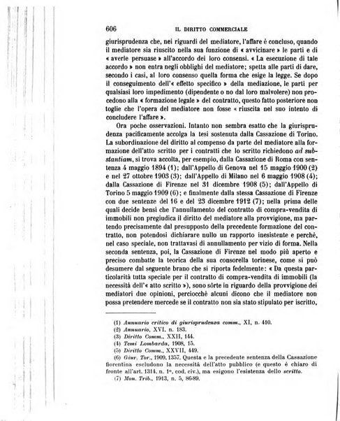 Il diritto commerciale rivista periodica e critica di giurisprudenza e legislazione