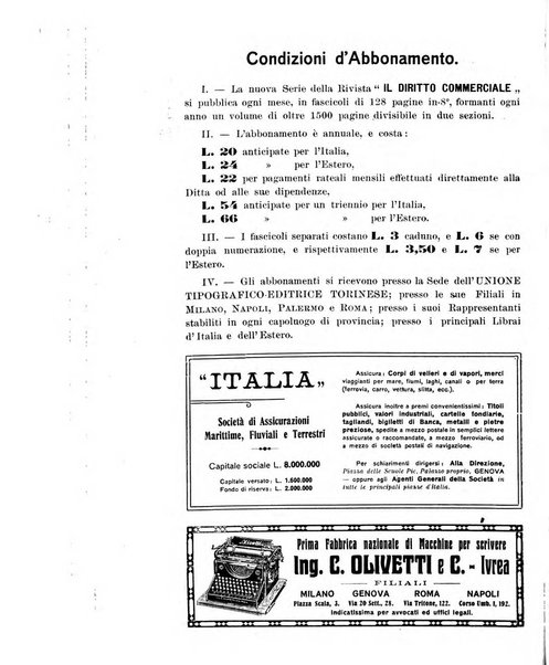 Il diritto commerciale rivista periodica e critica di giurisprudenza e legislazione