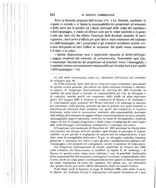 Il diritto commerciale rivista periodica e critica di giurisprudenza e legislazione