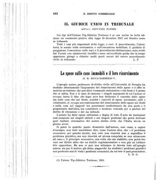 Il diritto commerciale rivista periodica e critica di giurisprudenza e legislazione