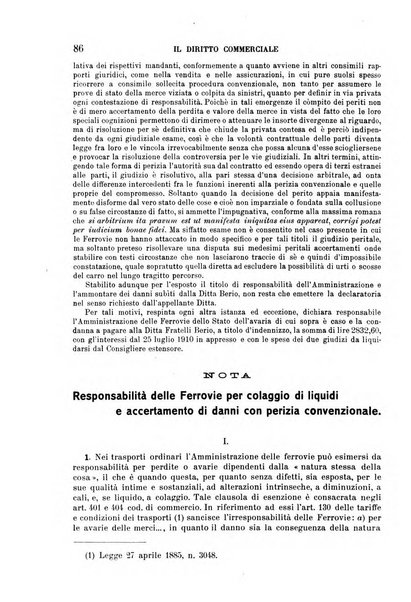 Il diritto commerciale rivista periodica e critica di giurisprudenza e legislazione