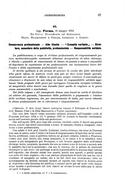 Il diritto commerciale rivista periodica e critica di giurisprudenza e legislazione