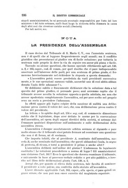 Il diritto commerciale rivista periodica e critica di giurisprudenza e legislazione