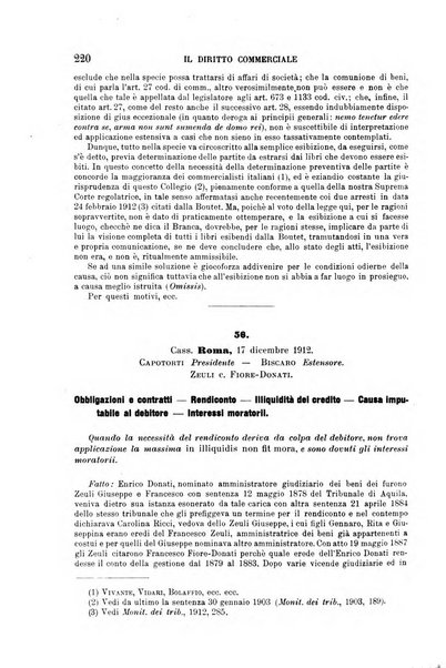 Il diritto commerciale rivista periodica e critica di giurisprudenza e legislazione