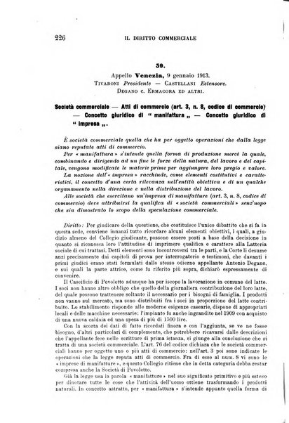 Il diritto commerciale rivista periodica e critica di giurisprudenza e legislazione