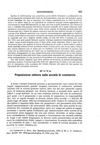 Il diritto commerciale rivista periodica e critica di giurisprudenza e legislazione