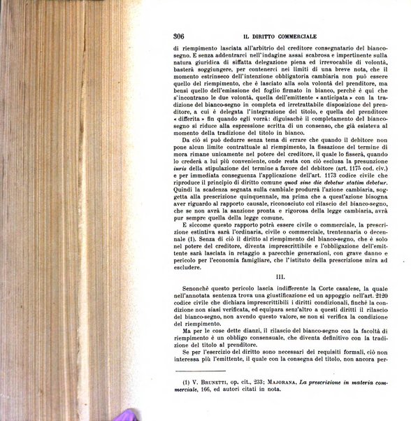 Il diritto commerciale rivista periodica e critica di giurisprudenza e legislazione