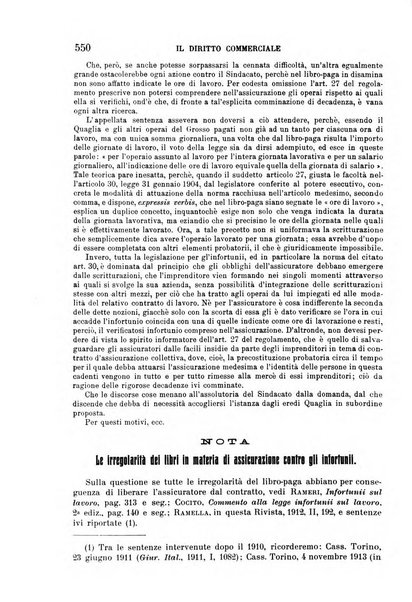 Il diritto commerciale rivista periodica e critica di giurisprudenza e legislazione