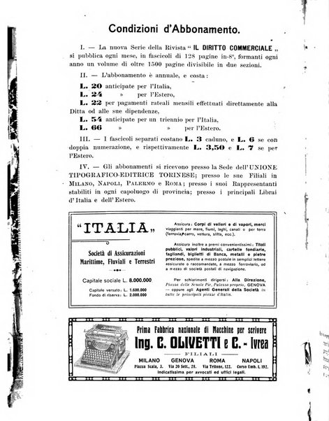 Il diritto commerciale rivista periodica e critica di giurisprudenza e legislazione