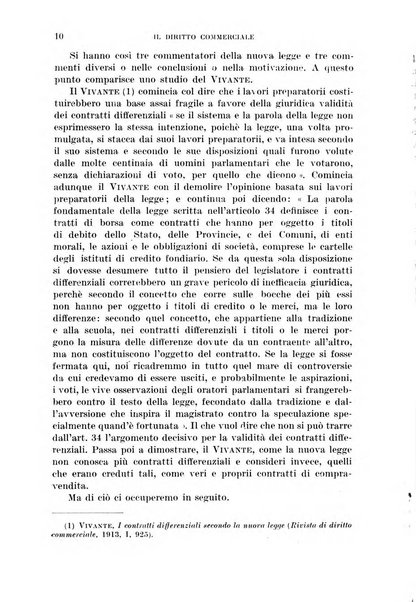 Il diritto commerciale rivista periodica e critica di giurisprudenza e legislazione