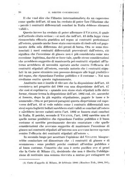 Il diritto commerciale rivista periodica e critica di giurisprudenza e legislazione