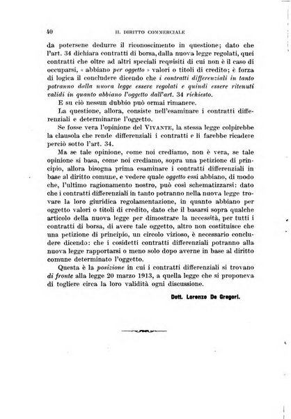 Il diritto commerciale rivista periodica e critica di giurisprudenza e legislazione