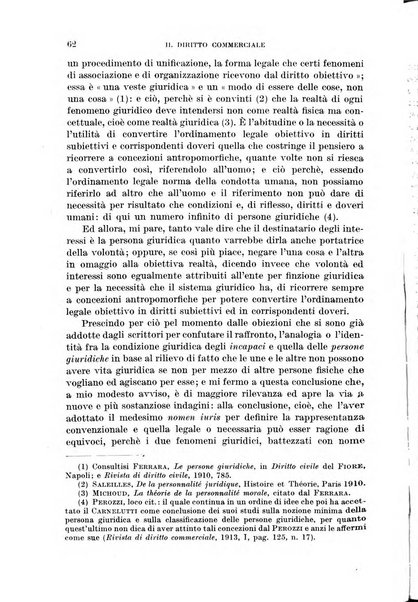 Il diritto commerciale rivista periodica e critica di giurisprudenza e legislazione