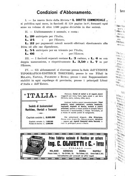 Il diritto commerciale rivista periodica e critica di giurisprudenza e legislazione