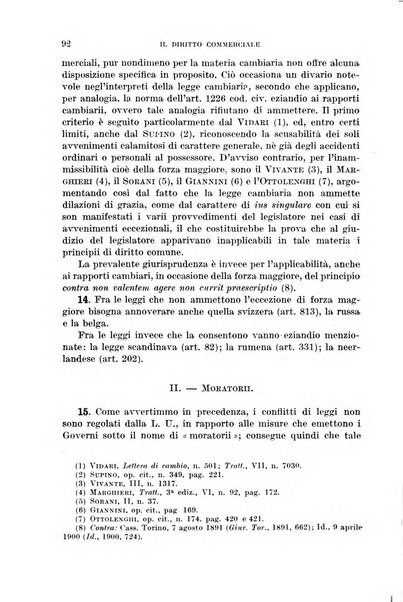 Il diritto commerciale rivista periodica e critica di giurisprudenza e legislazione