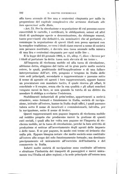 Il diritto commerciale rivista periodica e critica di giurisprudenza e legislazione