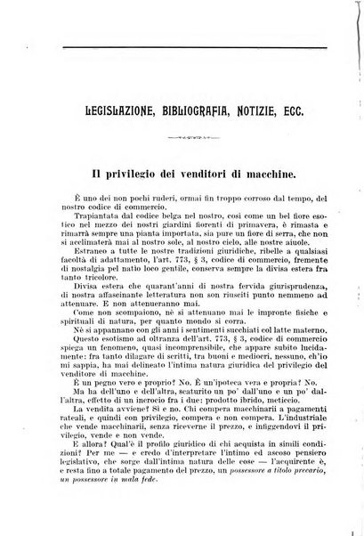 Il diritto commerciale rivista periodica e critica di giurisprudenza e legislazione