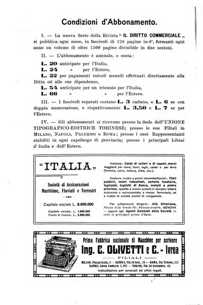 Il diritto commerciale rivista periodica e critica di giurisprudenza e legislazione