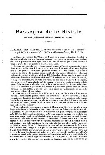 Il diritto commerciale rivista periodica e critica di giurisprudenza e legislazione