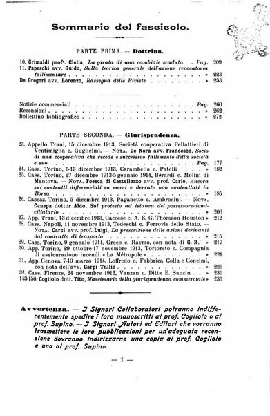 Il diritto commerciale rivista periodica e critica di giurisprudenza e legislazione