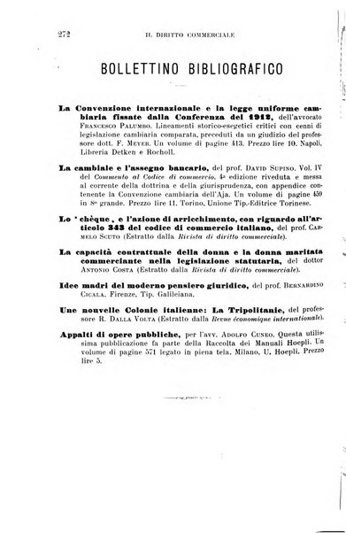 Il diritto commerciale rivista periodica e critica di giurisprudenza e legislazione