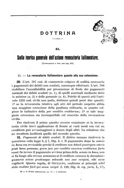 Il diritto commerciale rivista periodica e critica di giurisprudenza e legislazione