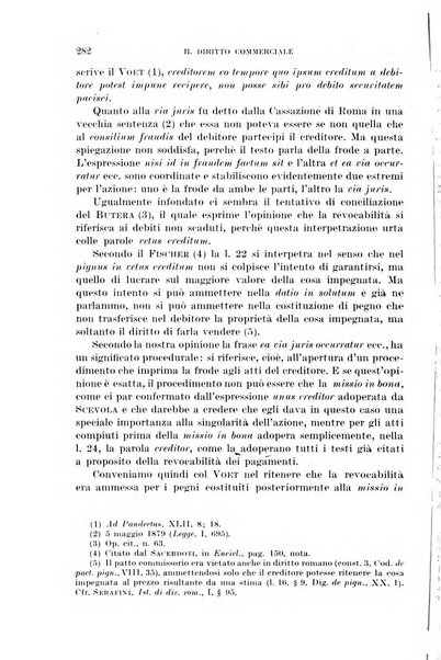 Il diritto commerciale rivista periodica e critica di giurisprudenza e legislazione