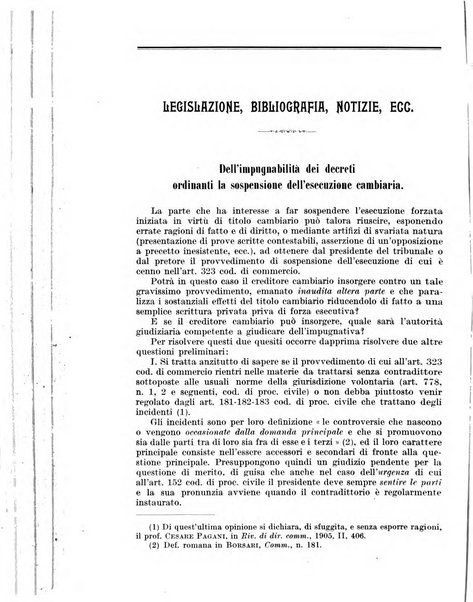 Il diritto commerciale rivista periodica e critica di giurisprudenza e legislazione