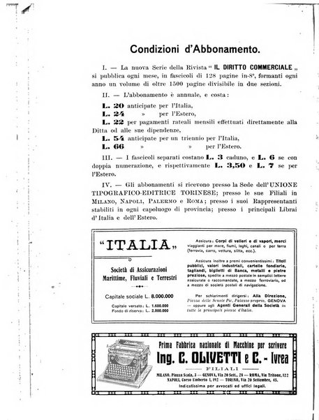 Il diritto commerciale rivista periodica e critica di giurisprudenza e legislazione