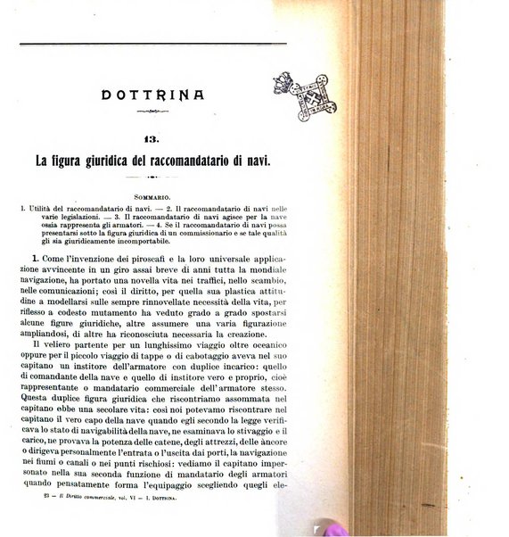 Il diritto commerciale rivista periodica e critica di giurisprudenza e legislazione