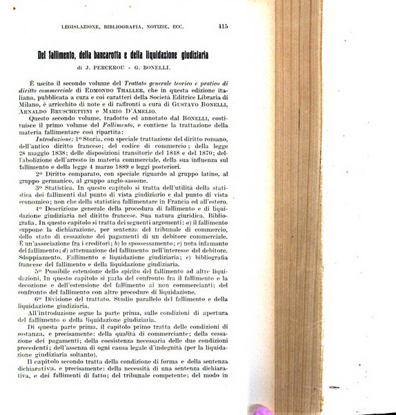 Il diritto commerciale rivista periodica e critica di giurisprudenza e legislazione