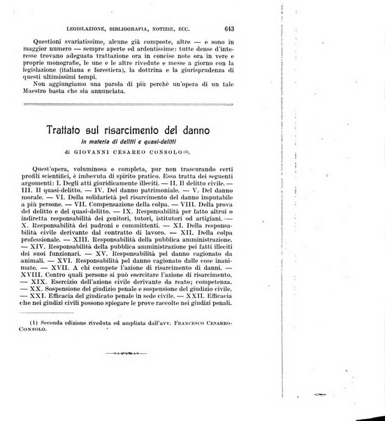 Il diritto commerciale rivista periodica e critica di giurisprudenza e legislazione