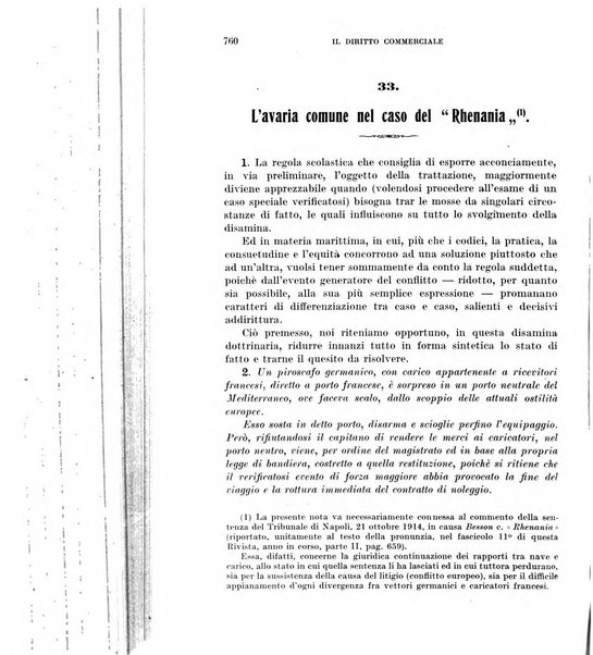 Il diritto commerciale rivista periodica e critica di giurisprudenza e legislazione