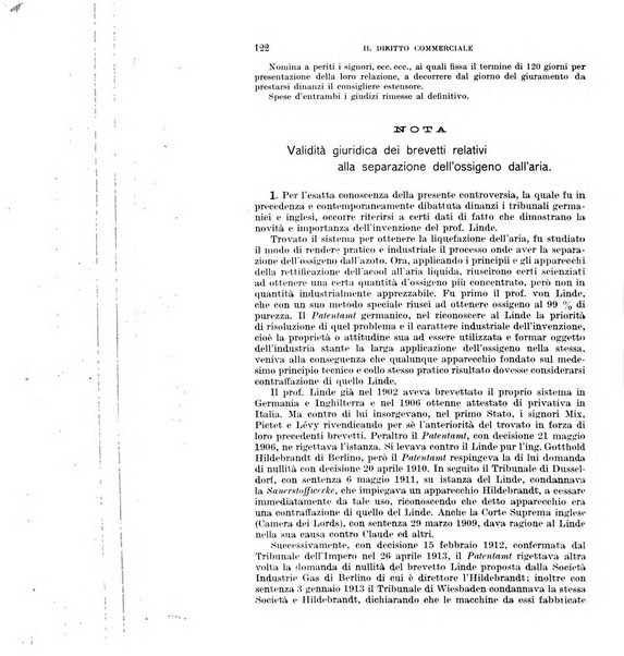 Il diritto commerciale rivista periodica e critica di giurisprudenza e legislazione