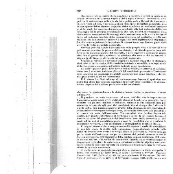 Il diritto commerciale rivista periodica e critica di giurisprudenza e legislazione