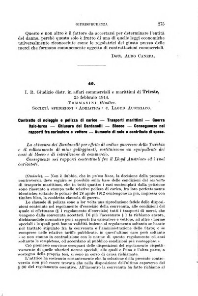 Il diritto commerciale rivista periodica e critica di giurisprudenza e legislazione