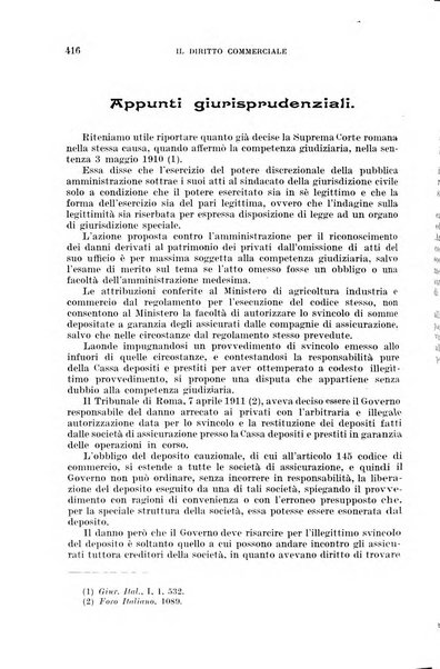 Il diritto commerciale rivista periodica e critica di giurisprudenza e legislazione